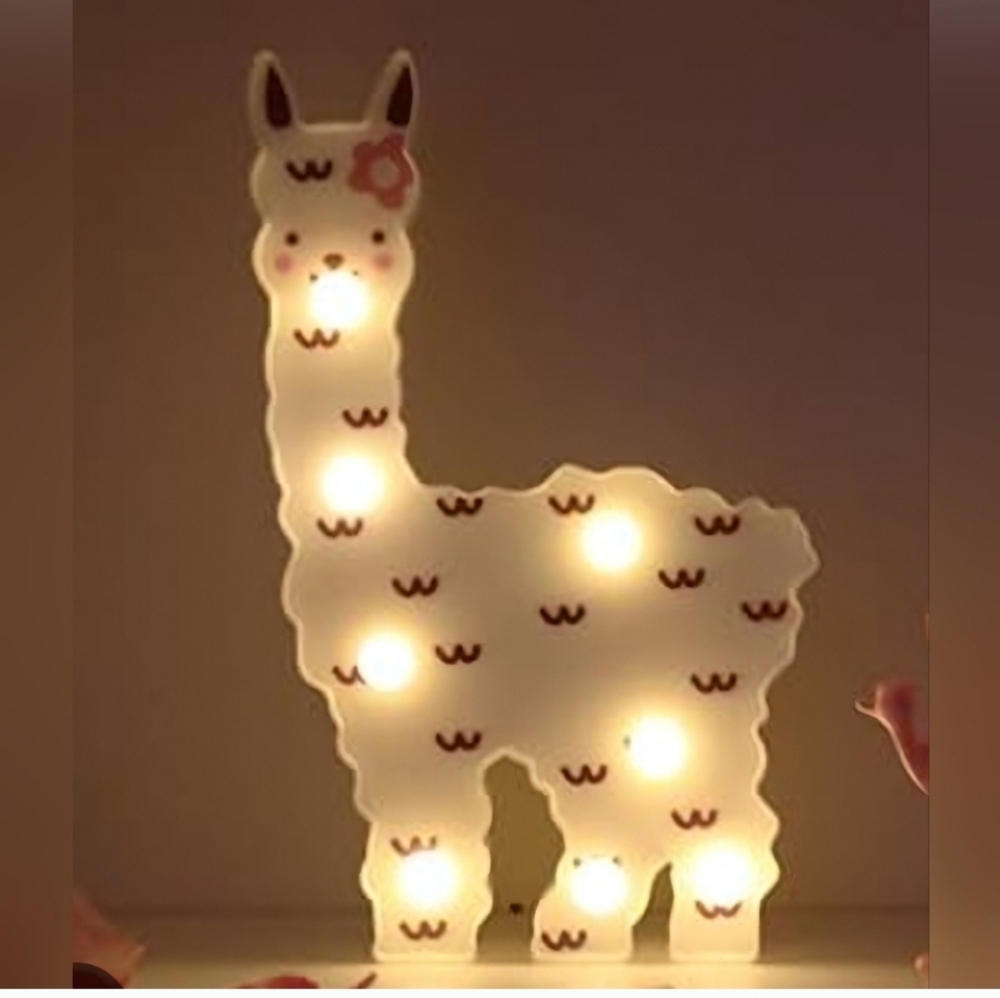 Cute Llama Night Light